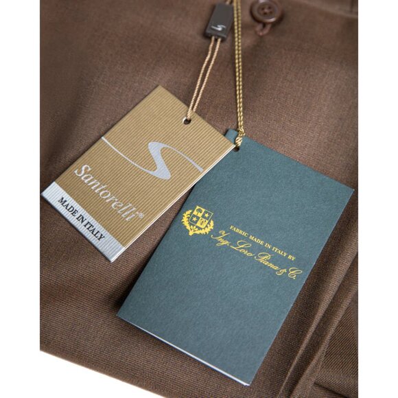 Santorelli Loro Piana Wool Serge Dress Pants 44R Flat Front Modern Fit - Picture 5 of 16